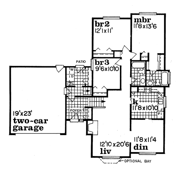 Architectural House Design - Contemporary Floor Plan - Main Floor Plan #47-800