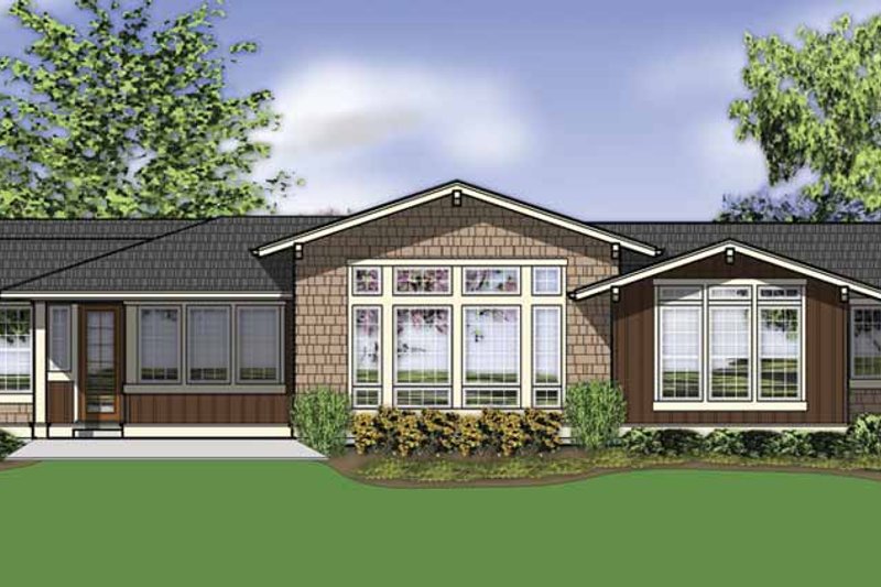 House Plan Design - Exterior - Rear Elevation for Traditional House Plan #48-861 - 2 bed, 2.5 bath