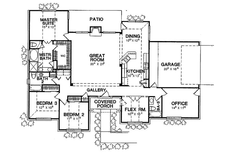 Dream House Plan - Floor Plan - Main Floor for Mediterranean House Plan #472-262 - 3 bed, 3 bath
