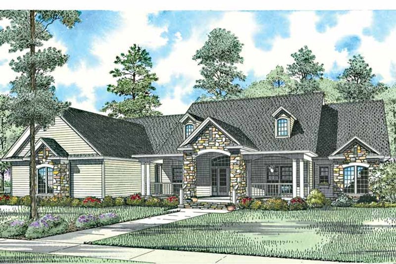 Home Plan - Exterior - Front Elevation 3 for Craftsman House Plan #17-2771 - 4 bed, 3 bath