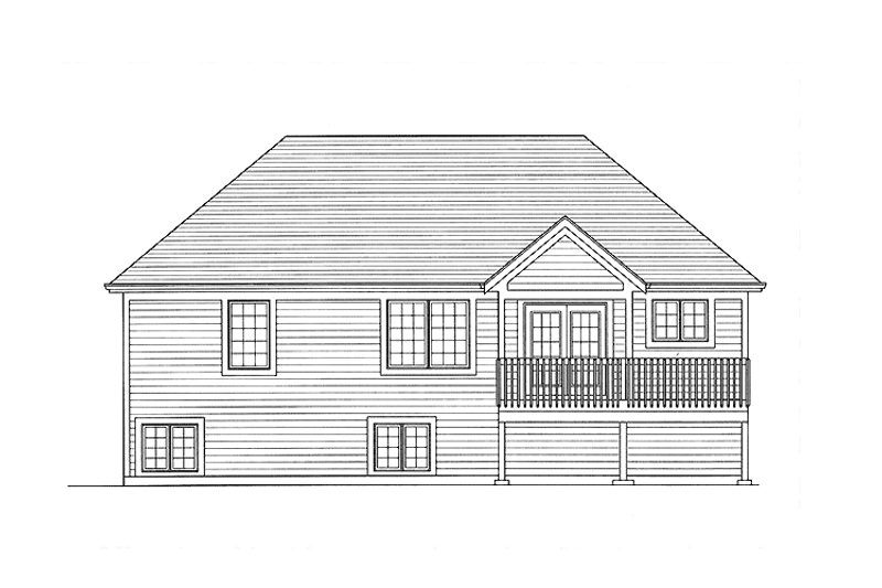 Home Plan - Exterior - Rear Elevation for Traditional House Plan #46-805 - 3 bed, 3 bath