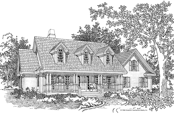 Exterior - Front Elevation 3 for Ranch House Plan #929-244 - 3 bed, 2 bath
