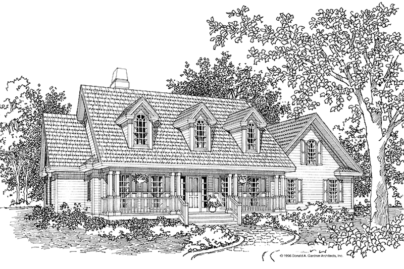 House Plan Design - Exterior - Front Elevation 3 for Ranch House Plan #929-244 - 3 bed, 2 bath