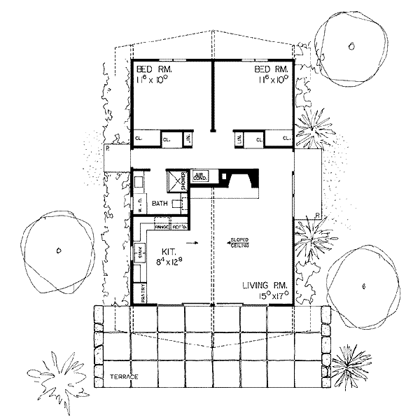 Contemporary Floor Plan - Main Floor Plan #72-229