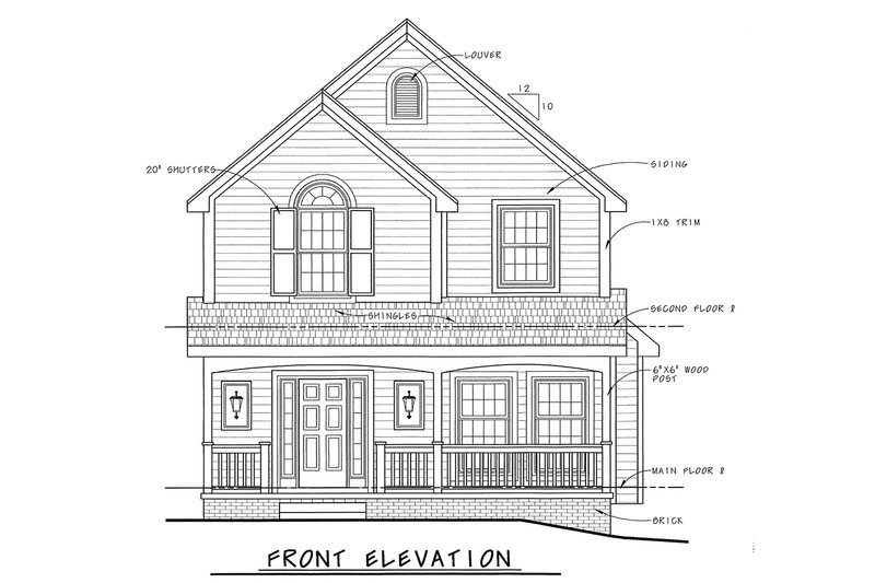 Dream House Plan - Exterior - Front Elevation 3 for Traditional House Plan #20-2621 - 3 bed, 2.5 bath