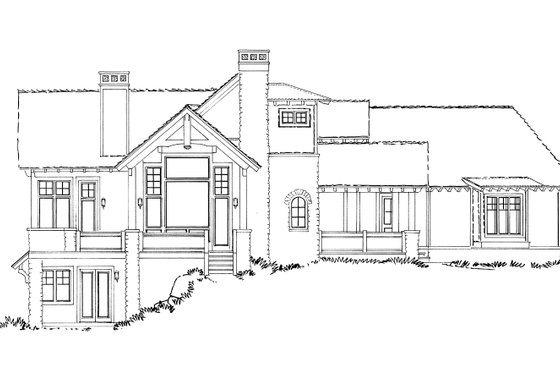 Exterior - Other Elevation 1 for Ranch House Plan #942-32 - 4 bed, 4.5 bath