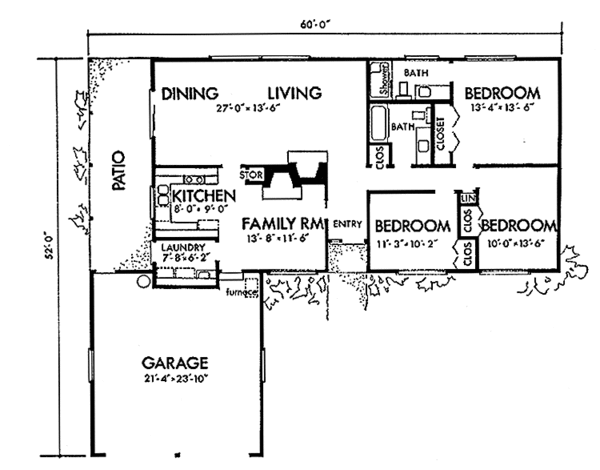 House Plan Design - Prairie Floor Plan - Main Floor Plan #320-1310