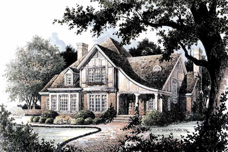 House Plan Design - Tudor Exterior - Front Elevation Plan #429-364