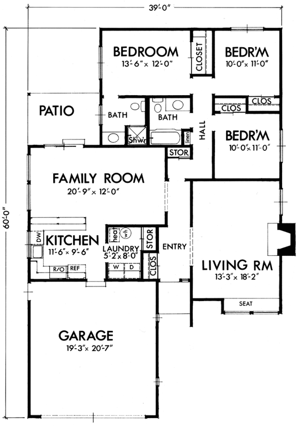 Architectural House Design - Contemporary Floor Plan - Main Floor Plan #320-1301