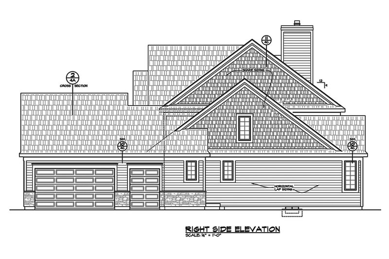Dream House Plan - Right Side Elevation