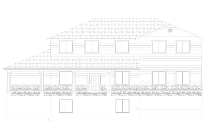 Architectural House Design - Exterior - Front Elevation 4 for Farmhouse House Plan #1060-368 - 5 bed, 4 bath