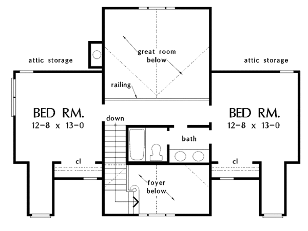 House Design - Country Floor Plan - Upper Floor Plan #929-367