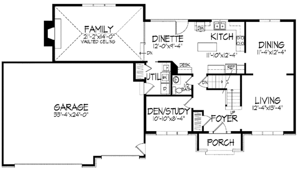 Dream House Plan - Colonial Floor Plan - Main Floor Plan #51-827