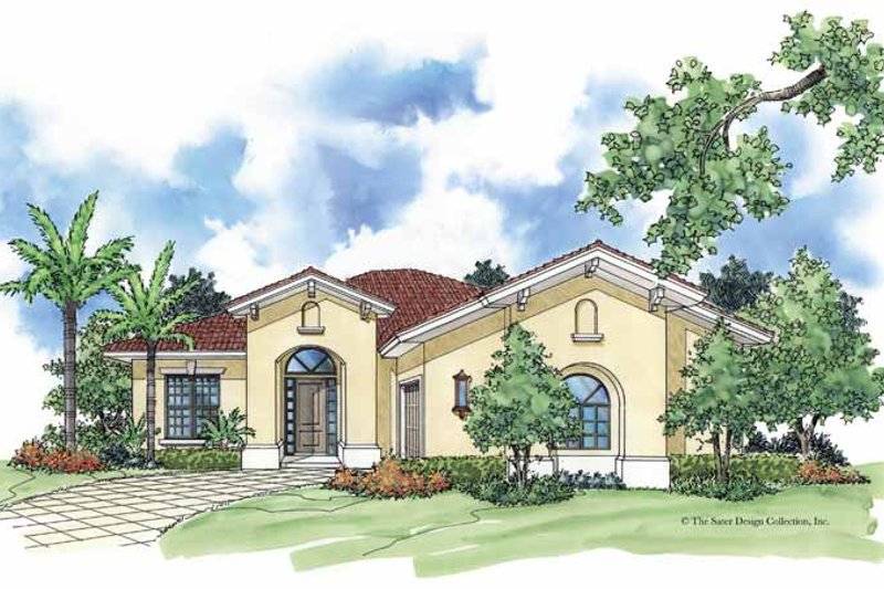 Architectural House Design - Mediterranean Exterior - Front Elevation Plan #930-383