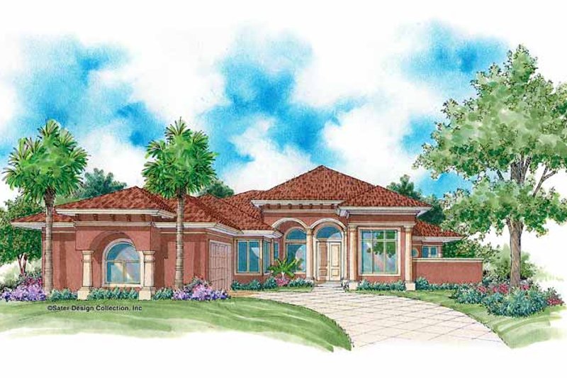 Dream House Plan - Mediterranean Exterior - Front Elevation Plan #930-340