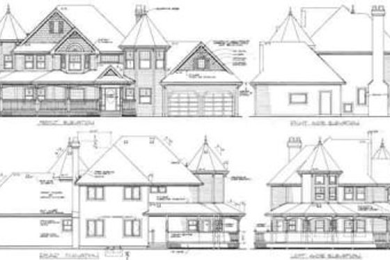 Exterior - Rear Elevation for Victorian House Plan #47-302 - 4 bed, 2.5 bath