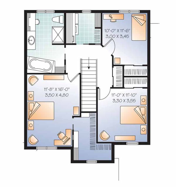House Plan Design - Country Floor Plan - Upper Floor Plan #23-2503