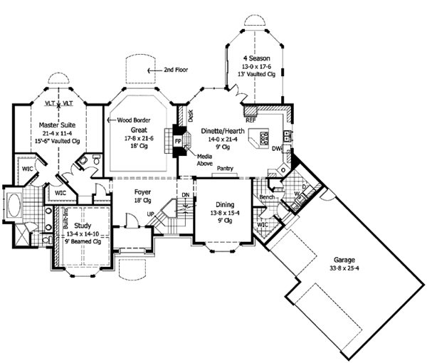 Home Plan - Traditional Floor Plan - Main Floor Plan #51-775
