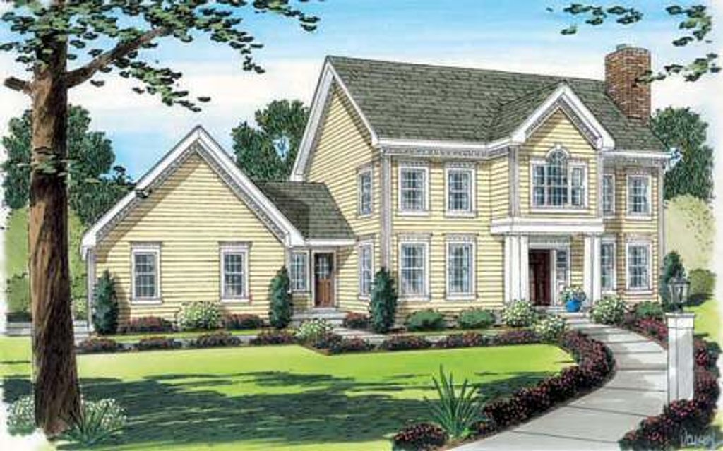 Exterior - Front Elevation 2 for Country House Plan #312-626 - 3 bed, 2.5 bath