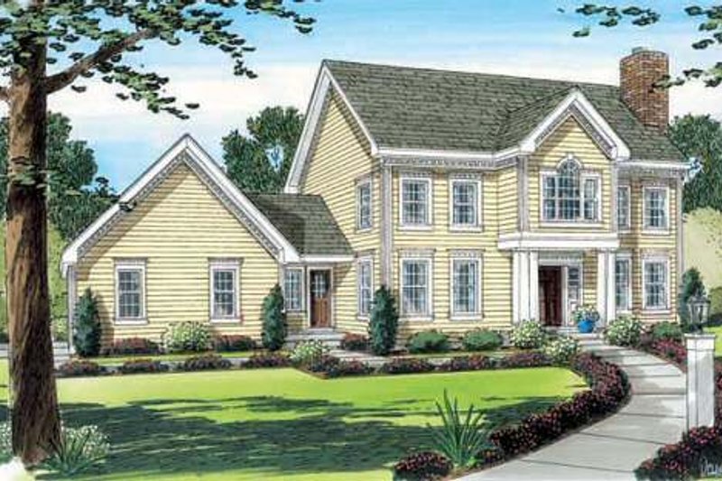Exterior - Front Elevation 2 for Country House Plan #312-626 - 3 bed, 2.5 bath