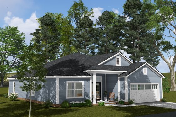 Exterior - Other Elevation 4 for Cottage House Plan #513-2424 - 4 bed, 3 bath