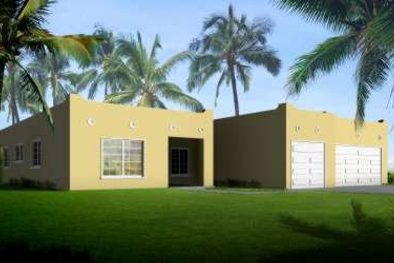 Adobe / Southwestern Style House Plan - 3 Beds 2.5 Baths 2360 Sq/Ft Plan #1-1454