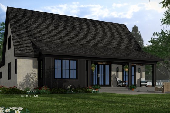 Exterior - Rear Elevation for Traditional House Plan #51-1299 - 3 bed, 3.5 bath