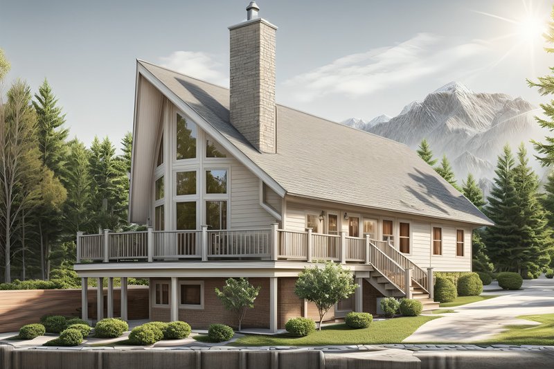 Home Plan - Cabin Exterior - Front Elevation Plan #3-290