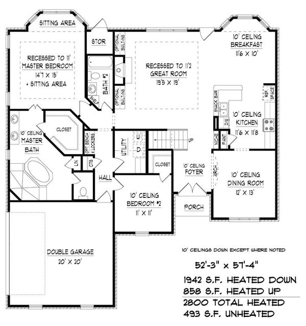 Traditional Floor Plan - Main Floor Plan #424-427