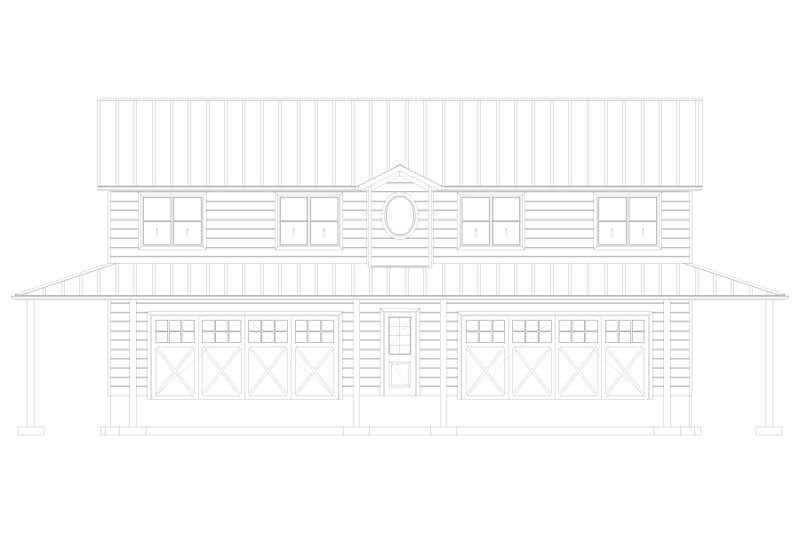 Dream House Plan - Exterior - Front Elevation 5 for Barndominium House Plan #1060-408 - 2 bed, 1.5 bath