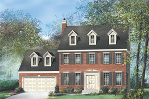 Colonial Exterior - Front Elevation Plan #25-278