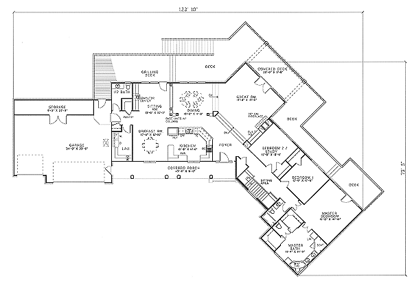 Dream House Plan - Southern Floor Plan - Main Floor Plan #17-159