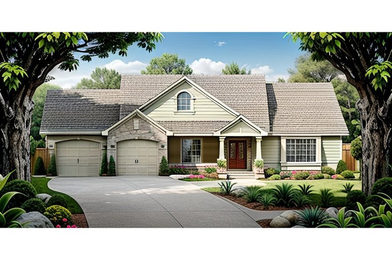 Home Plan - Traditional Exterior - Front Elevation Plan #58-211
