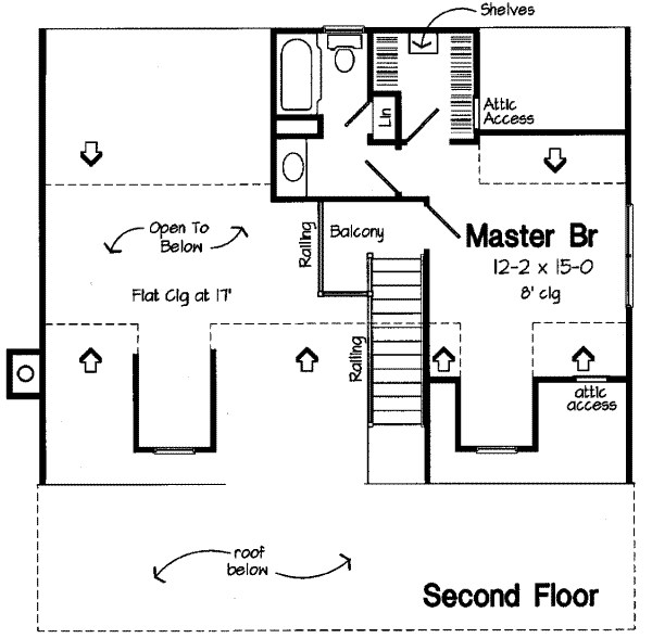 Country Floor Plan - Upper Floor Plan #312-516
