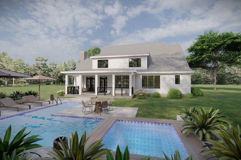 House Design - Exterior - Rear Elevation for Craftsman House Plan #1094-22 - 4 bed, 3.5 bath