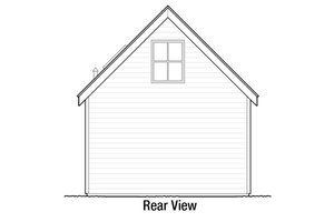 Exterior - Rear Elevation for Cottage House Plan #915-15 - 1 bed, 1 bath