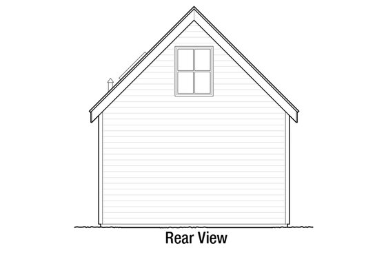 Exterior - Rear Elevation for Cottage House Plan #915-15 - 1 bed, 1 bath