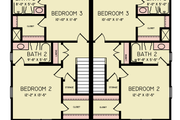 Bungalow Style House Plan - 6 Beds 6 Baths 2560 Sq/Ft Plan #54-601 