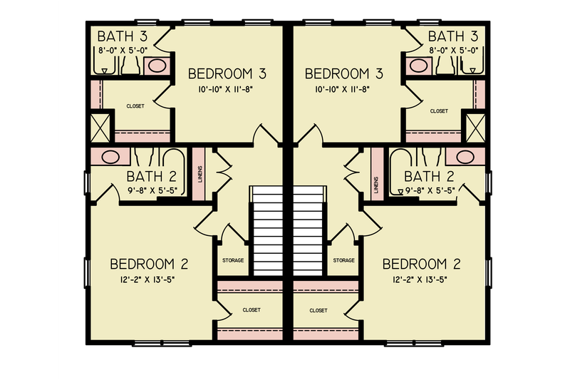 House Blueprint - Floor Plan - Other Floor for Bungalow House Plan #54-601 - 6 bed, 6 bath