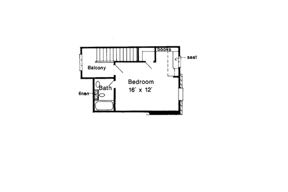 Floor Plan - Upper Floor for European House Plan #410-376 - 3 bed, 3 bath