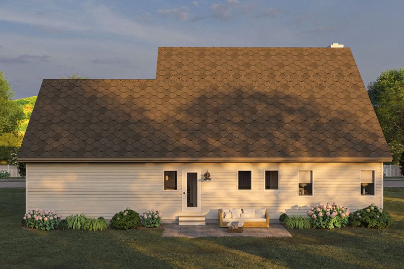 Architectural House Design - Exterior - Rear Elevation for Cottage House Plan #455-584 - 3 bed, 2.5 bath