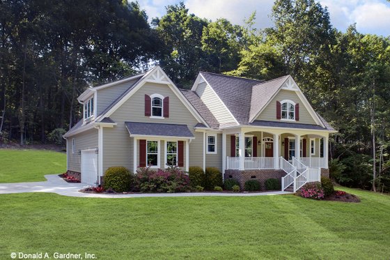 Exterior - Front Elevation 4 for Farmhouse House Plan #929-1044 - 3 bed, 2 bath