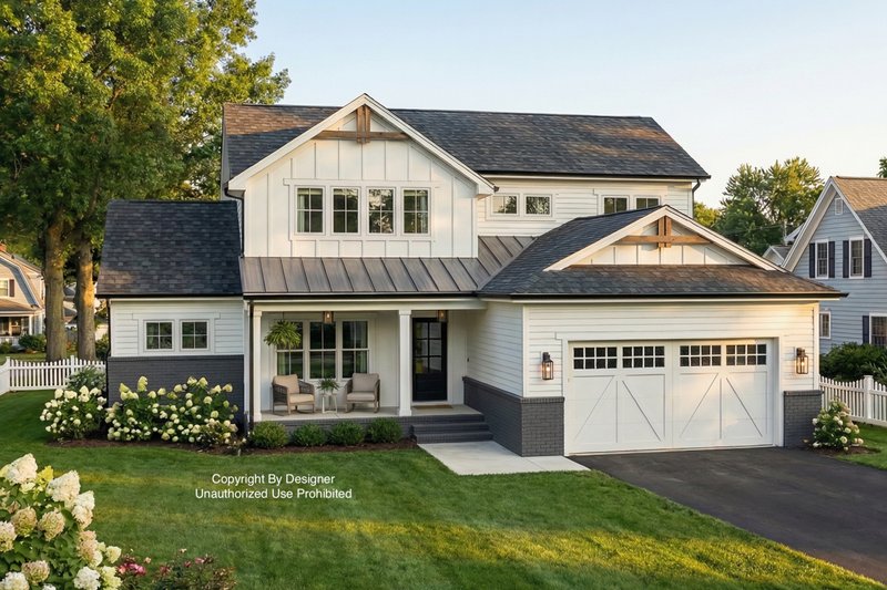 House Plan Design - Farmhouse Exterior - Front Elevation Plan #51-1383