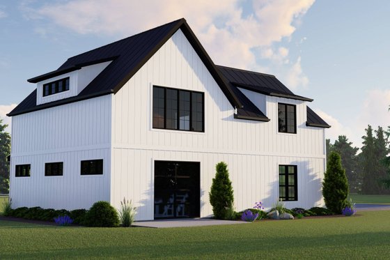 Exterior - Rear Elevation for Contemporary House Plan #1064-202 - 2 bed, 1 bath