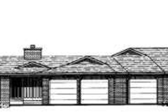 Exterior - Front Elevation for Ranch House Plan #303-338 - 3 bed, 3 bath