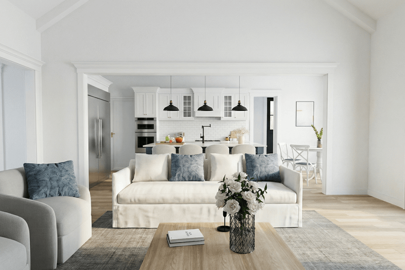 Architectural House Design - Interior - Family Room 1 for Farmhouse House Plan #923-458 - 3 bed, 3.5 bath