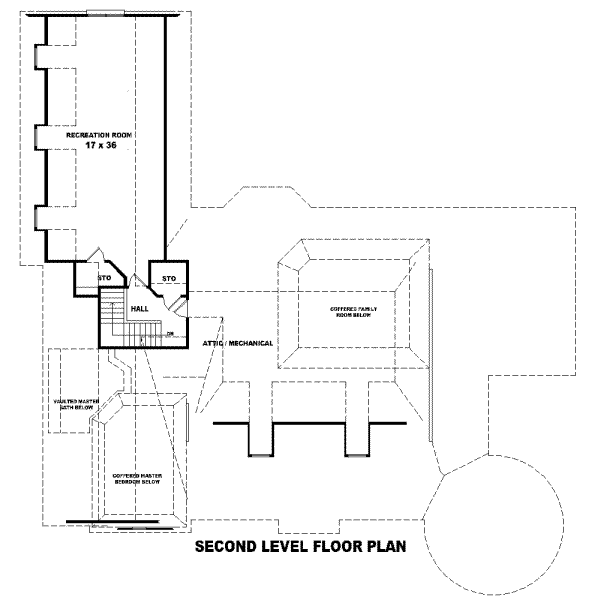 Southern Floor Plan - Upper Floor Plan #81-1303