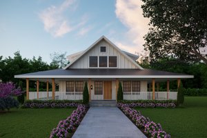 Farmhouse Exterior - Front Elevation Plan #124-1416