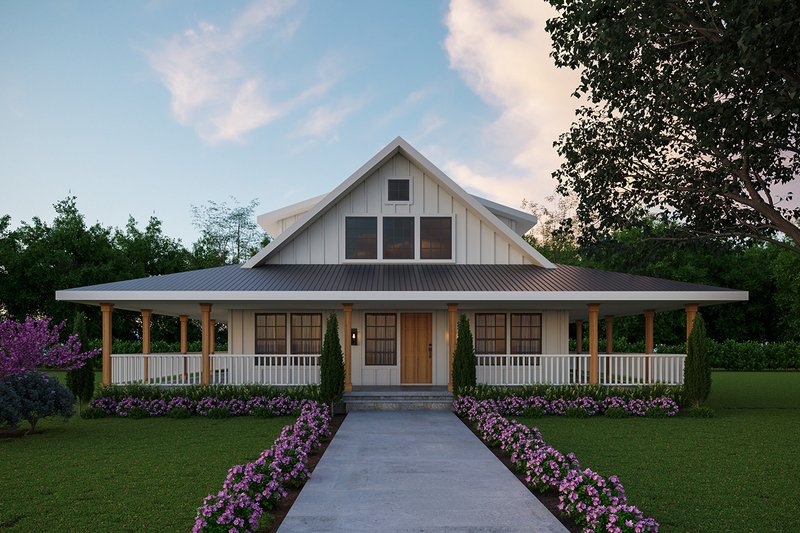 Architectural House Design - Farmhouse Exterior - Front Elevation Plan #124-1416