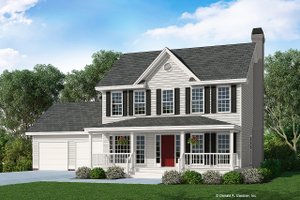 Country Exterior - Front Elevation Plan #929-373